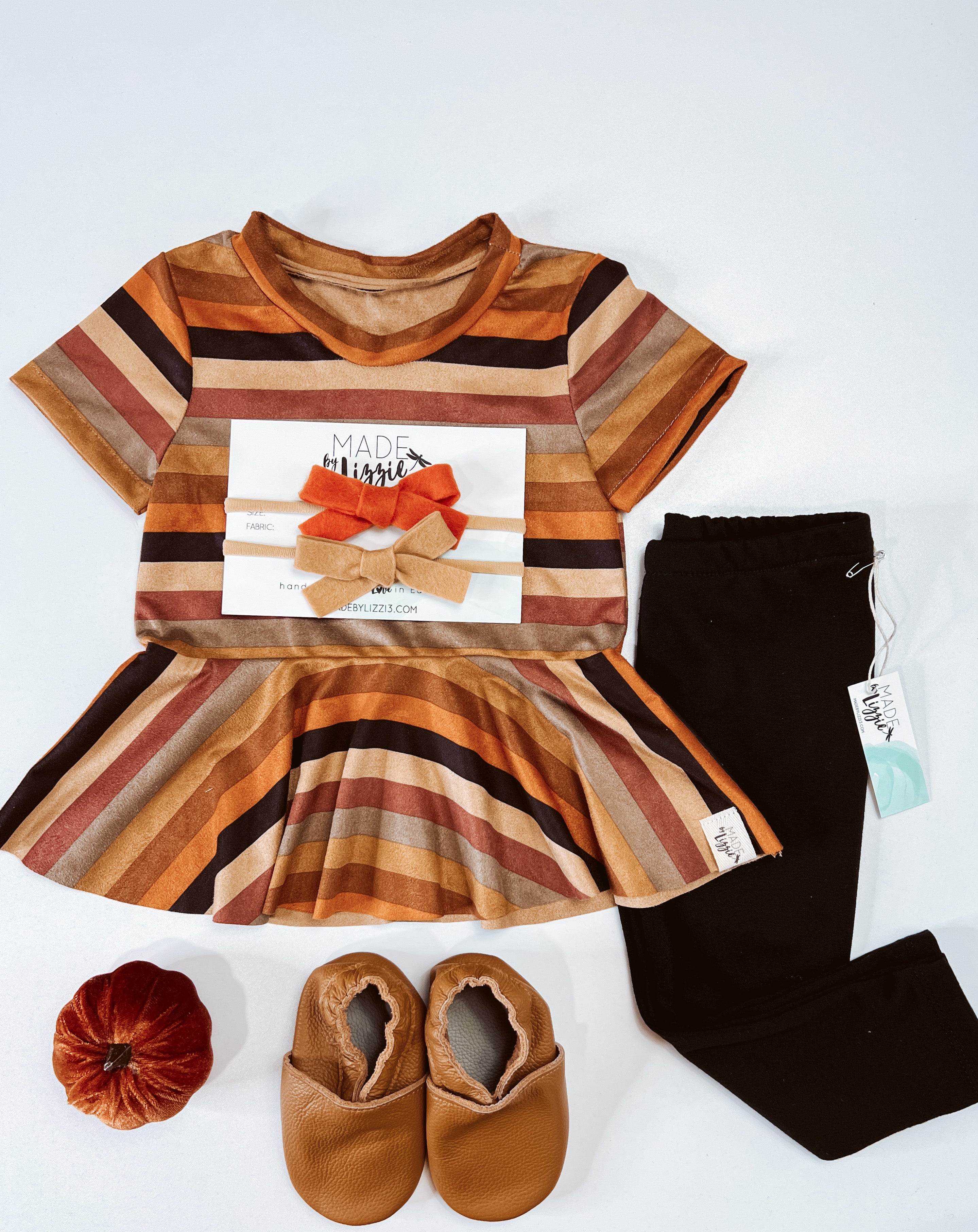 Autumn Stripes Peplum top