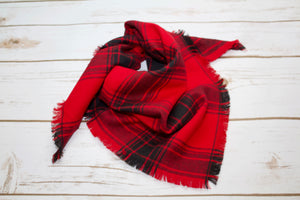 Red Flannel Bandana Scarf for Little’s